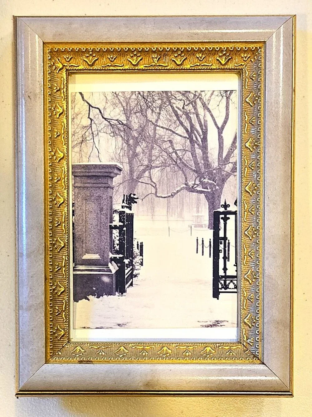 Elegant 4x6 Gold & Silver Ornate Picture Frame – New – Classic Decorative Photo